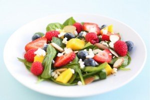 spinach-salad-with-almonds-and-feta-